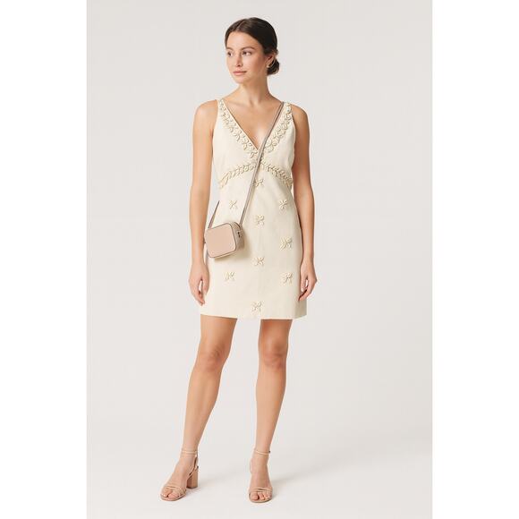 Moschino Vintage Cheap And Chic Shell Mini Dress Cream 90s Y2K 42 US 8 Archival - Picture 1 of 11
